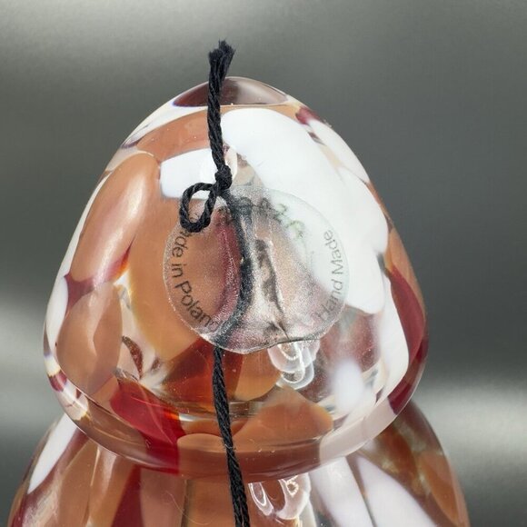 Zorza Glassworks Poland Christmas Tree 9inch Glass Tree New With Tag Hollow VTG - Picture 11 of 11